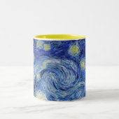 Starry Night Crescent Moon Van Gogh ツートーンマグカップ (中央)