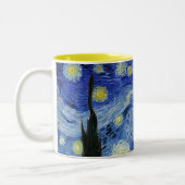 Starry Night Crescent Moon Van Gogh ツートーンマグカップ (左)