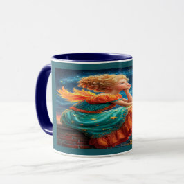 Starry Night Dreaming Fairy Magical Mug マグカップ