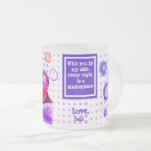 STARRY NIGHT editable fluorescent valentine violet フロストグラスマグカップ (正面右)