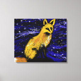 STARRY NIGHT FOX I | 好奇的なまなざし キャンバスプリント