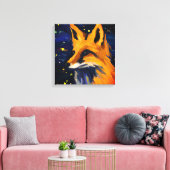 STARRY NIGHT FOX III | WOODLAND DREAM | キャンバスプリント (インサイチュ (リビング))
