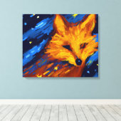 STARRY NIGHT FOX IV | CELESTIAL SPIRIT | キャンバスプリント (インサイチュ (ウッドフロア))