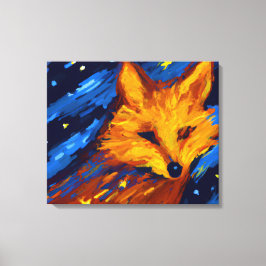 STARRY NIGHT FOX IV | CELESTIAL SPIRIT | キャンバスプリント