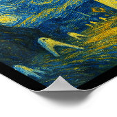 Starry Night Fresno Nightcrawler Van Gogh Hallowee ポスター (角)