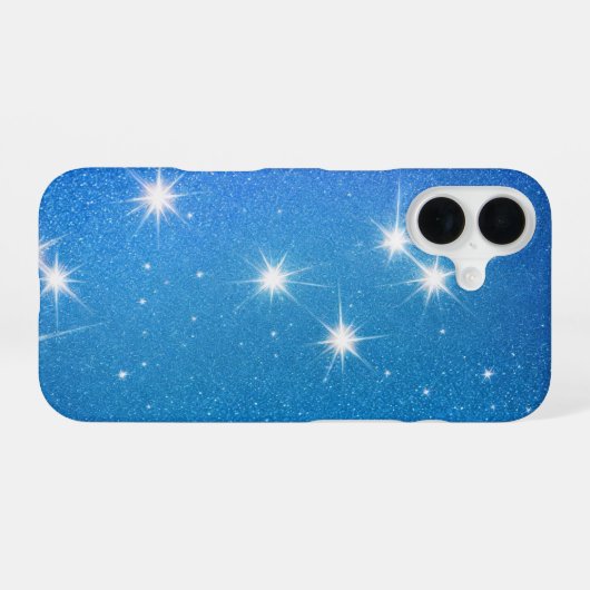 Starry Night Glittering Galaxy Phone Case iPhone 16ケース (裏面横)