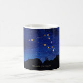 Starry Night Gold Capricorn Zodiac Constellation コーヒーマグカップ (中央)