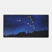 Starry Night Gold Capricorn Zodiac Constellation デスクマット (正面)