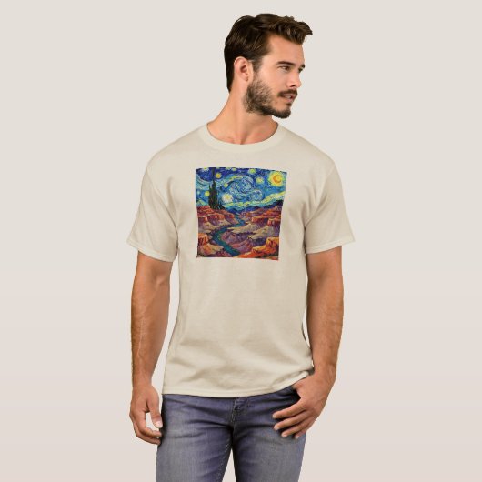 Starry Night Grand Canyon Arizona Tシャツ (正面フル)