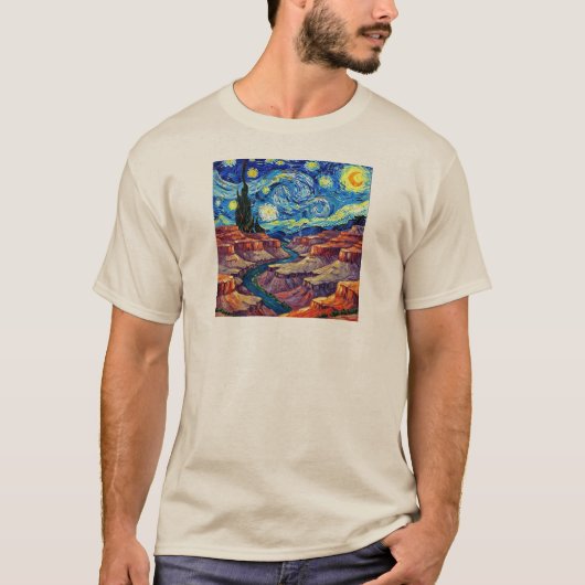 Starry Night Grand Canyon Arizona Tシャツ (正面)