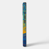 Starry Night Inspired Cat Illustration Phone Case Case-Mate iPhoneケース (裏面 / 左)