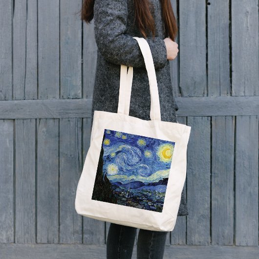 Starry Night Landscape Vincent van Gogh トートバッグ