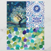 Starry Night Mix 'nマッチスクラップブック、コラージュ紙 (正面)