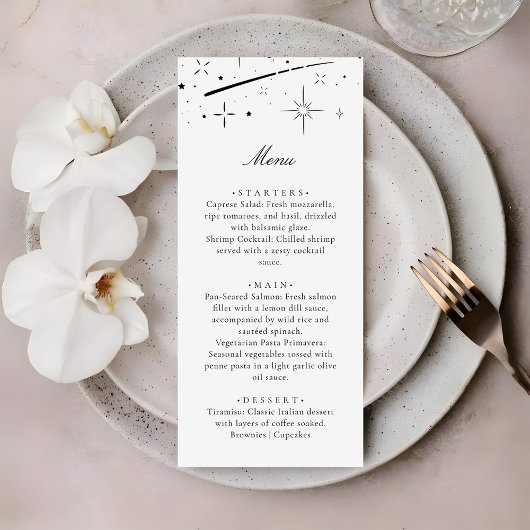 Starry Night Modern Celestial Wedding Dinner メニュー
