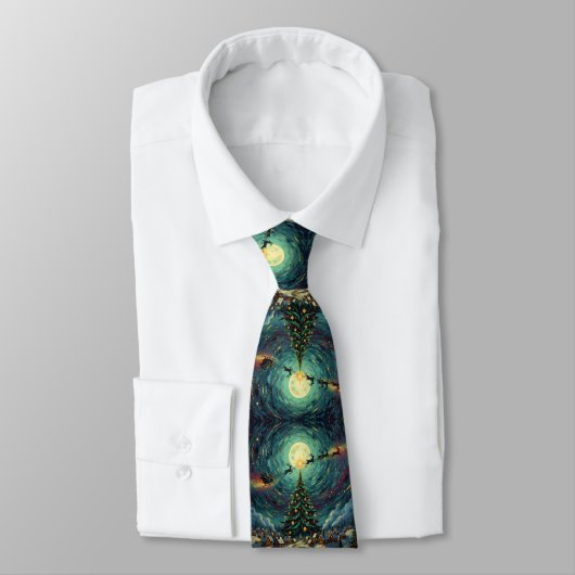 Starry Night Necktie Christmas Van Gogh ネクタイ (タイ)