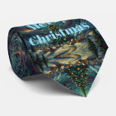 Starry Night Necktie Christmas Van Gogh ネクタイ (ロール)