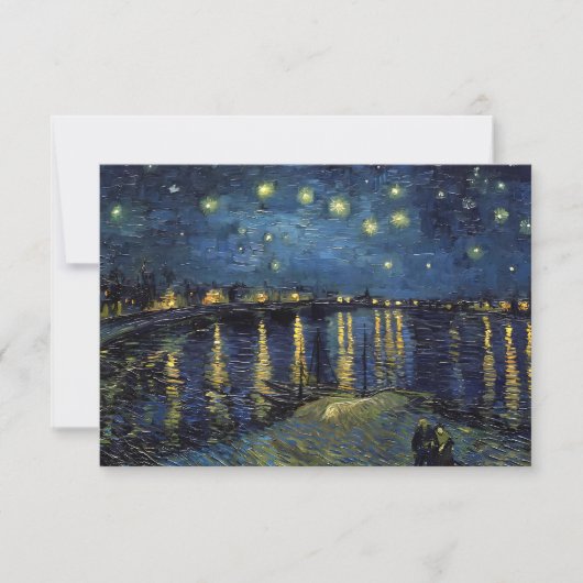 Starry Night on the Rhone Art Invitation – Van Gog 招待状 (正面)
