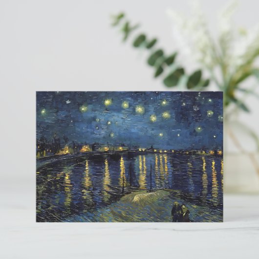 Starry Night on the Rhone Art Invitation – Van Gog 招待状 (スタンド正面)