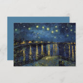 Starry Night on the Rhone Art Invitation – Van Gog 招待状 (正面/裏面)