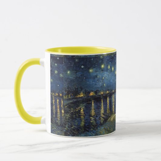 Starry Night on the Rhone Mug – Van Gogh Inspired  マグカップ (左)