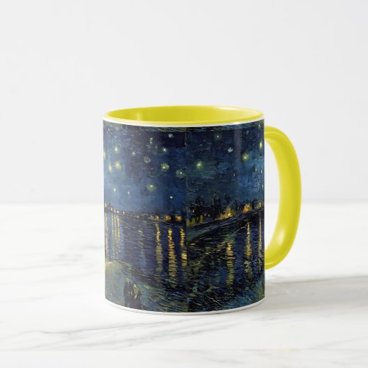 Starry Night on the Rhone Mug – Van Gogh Inspired  マグカップ (正面右)