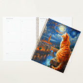Starry Night Over Florence | 赤茶の猫アート プランナー手帳 (ディスプレー)
