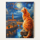 Starry Night Over Florence | 赤茶の猫アート プランナー手帳 (裏面)