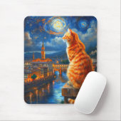 Starry Night Over Florence | Ginger Cat Art マウスパッド (マウス)