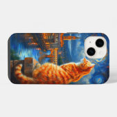 Starry Night Over Florence | Ginger Cat Art iPhoneケース (裏面横)