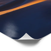 Starry Night Over Golden Desert Dunes Landscape ポスター (コーナー)