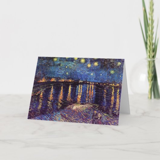 Starry night over the Rhone by Van Gogh カード (正面)