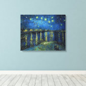 Starry Night over the Rhone by Van Gogh キャンバスプリント (インサイチュ (ウッドフロア))