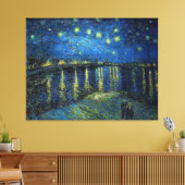 Starry Night over the Rhone by Van Gogh キャンバスプリント (インサイチュ (リビング))