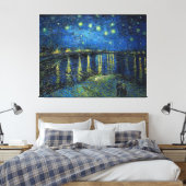 Starry Night over the Rhone by Van Gogh キャンバスプリント (インサイチュ (寝室))