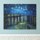 Starry Night over the Rhone by Van Gogh キャンバスプリント (インサイチュ (ウッドフロア))