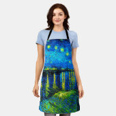 Starry Night Over the Rhone by Vincent Van Gogh エプロン (着用した状態)