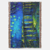 Starry Night Over the Rhone by Vincent Van Gogh スローブランケット (正面縦)