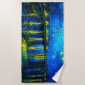 Starry Night Over the Rhone by Vincent Van Gogh ビーチタオル (正面)