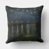 Starry Night Over the Rhône, oil painting Van Gogh クッション (裏面)
