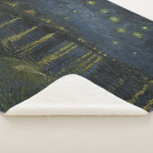 Starry Night Over the Rhône, oil painting Van Gogh シェルパブランケット (3/4)