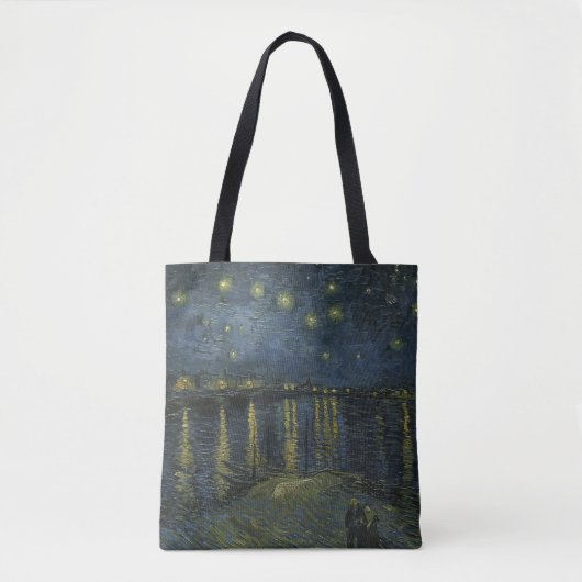 Starry Night Over the Rhône, oil painting Van Gogh トートバッグ (正面)
