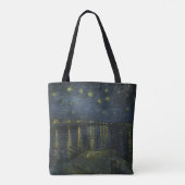 Starry Night Over the Rhône, oil painting Van Gogh トートバッグ (裏面)