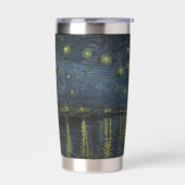 Starry Night Over the Rhône, oil painting Van Gogh 保温保冷タンブラー (左面)