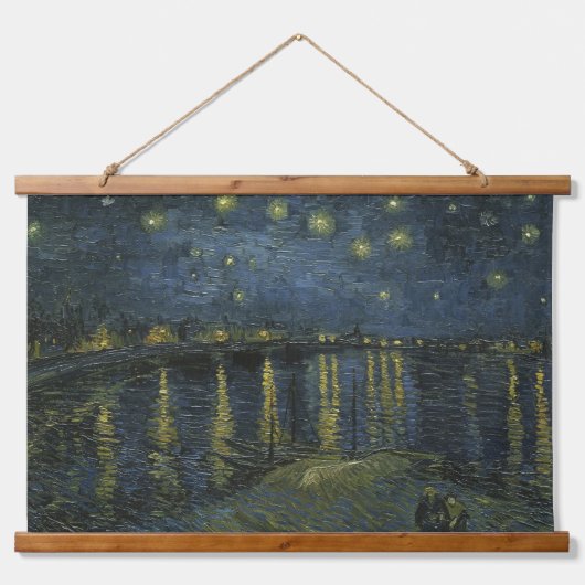 Starry Night Over the Rhône, oil painting Van Gogh 吊り下げ型タペストリー (正面)