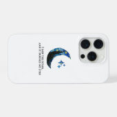 Starry night painting with qoute Phone Case iPhoneケース (裏面横)