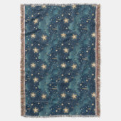 Starry Night Pattern スローブランケット (正面縦)