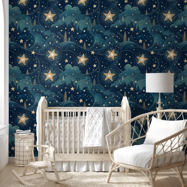 Starry Night Pattern 壁紙 (キッズ)