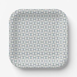 Starry Night Pattern Square Baby Shower Plate ペーパープレート