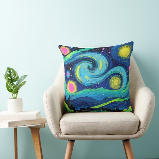 Starry night pillow クッション (椅子)