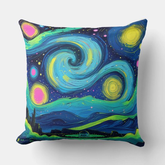Starry night pillow クッション (正面)